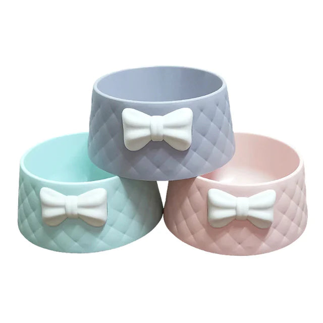 Bol chic pour chat et chien avec nœud décoratif Bow™