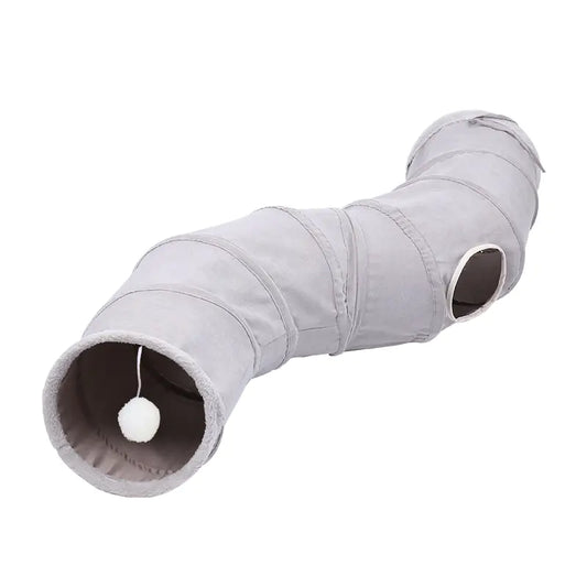 Tunnel en suédine double couche pour chat – PlayCave™