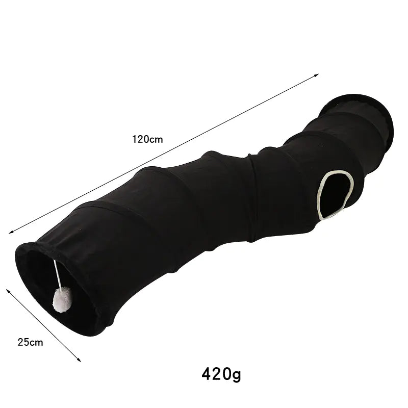 Tunnel en suédine double couche pour chat – PlayCave™